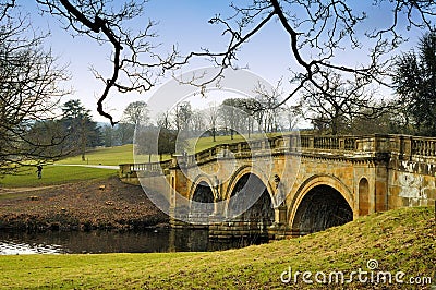 Chatsworth House & Garden Estate Stock Photo