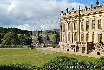 Chatsworth House & Park, Derbyshire England Editorial Stock Photo