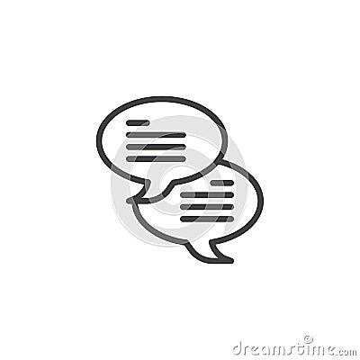 Chatting line icon Vector Illustration