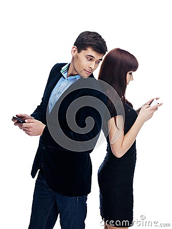 Chatting with who? Stock Photo