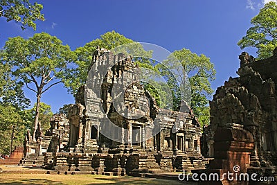 Chau Say Tevoda temple, Angkor area, Siem Reap, Cambodia Stock Photo