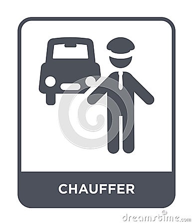 chauffer icon in trendy design style. chauffer icon isolated on white background. chauffer vector icon simple and modern flat Vector Illustration