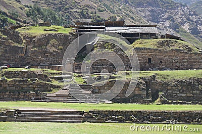 Chavin de Huantar temple complex. Ancash Province, Peru Editorial Stock Photo