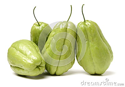 Chayote is a member of the squash, i buy from suppermaket Stock Photo