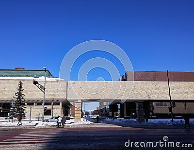 Chazen Museum of Art, downtown Madison, Wisconsin with winter weather Editorial Stock Photo