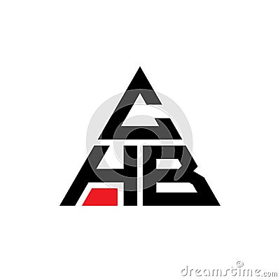 CHB triangle letter logo design with triangle shape. CHB triangle logo design monogram. CHB triangle vector logo template with red Vector Illustration