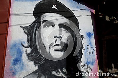 Che Guevara mural Editorial Stock Photo
