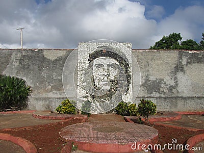Che Stone Mosaic in Matanzas Editorial Stock Photo