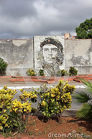 Che Stone Mosaic in Matanzas Editorial Stock Photo