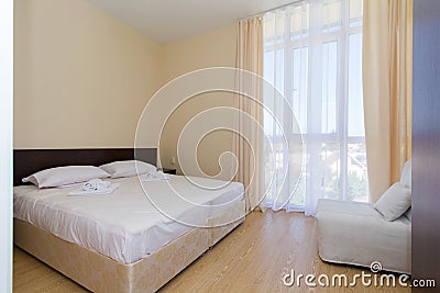 Cheap apartments in a hotel Stock Photo