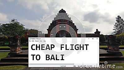 Cheap Flight to Bali Stock Photo