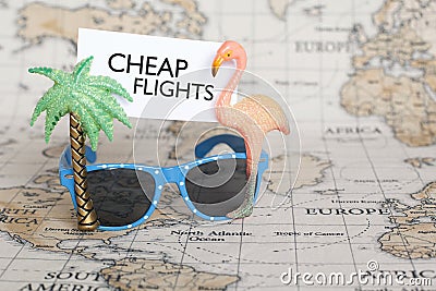 Cheap flights / Cheap plane tickets Stock Photo