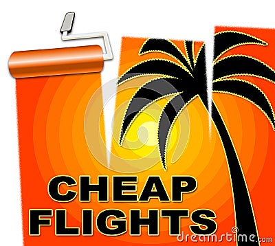 Cheap Flights Represents Low Cost And Air Stock Photo