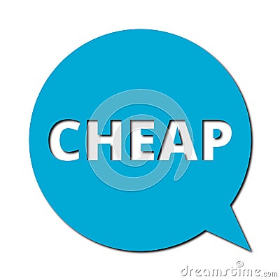 Cheap with shadow, Speech Bubble Vector Illustration