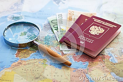 Cheap travel on budget Stock Photo