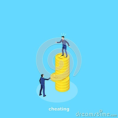 cheating Vector Illustration