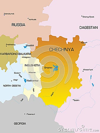 Chechen Republic country Vector Illustration