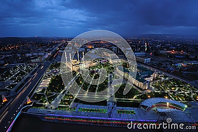 Chechnya, Grozny night Stock Photo