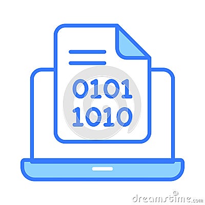 Check this amazing binary coding vector design in modern style, premium icon Vector Illustration