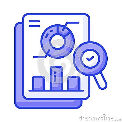 Check this carefully crafted icon of business report, analytical report vector Vector Illustration