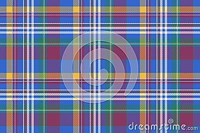 Check colored shirt tartan seamless background Vector Illustration