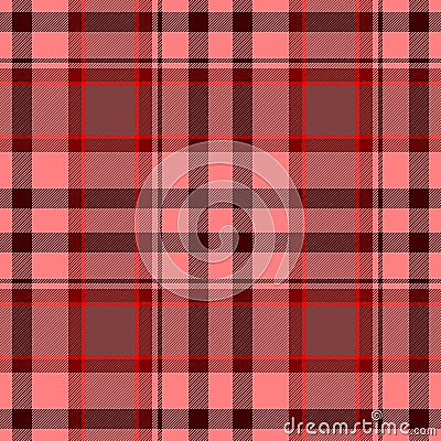 Check diamond tartan plaid fabric seamless pattern background - strawberry red, pink and brown color Stock Photo