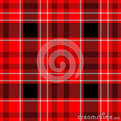 Check diamond tartan plaid seamless pattern texture background - red, black and white color Stock Photo