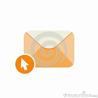 Check email click email email clicks letter message open email send icon Vector Illustration