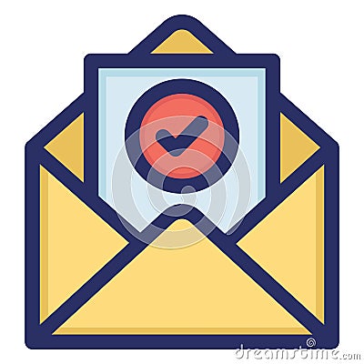 Check, email Isolated Vector icon which can easily modify or edit Vector Illustration