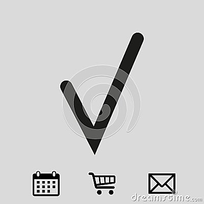 Check icon stock vector illustration flat design Vector Illustration