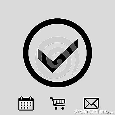 Check icon stock vector illustration flat design Vector Illustration