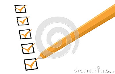 Check list. Stock Photo