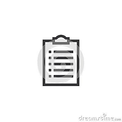 check list outline icon. isolated document paper icon in thin line style for graphic and web design. Simple flat symbol Pixel Perf Vector Illustration