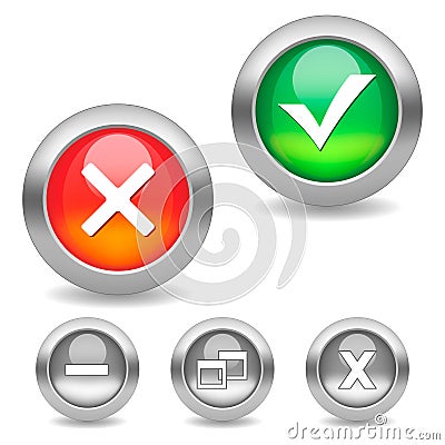 Check mark buttons Vector Illustration