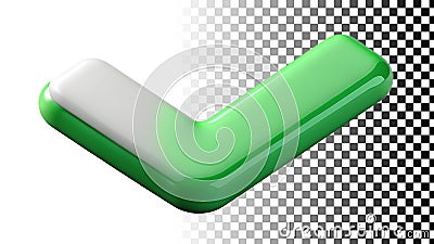 Check mark green, tick symbol, verified icon, approval check, green tick, confirm mark png transparent image Generative AI Stock Photo