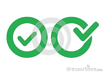 check mark icon Stock Photo