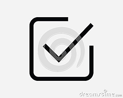 Check Mark Icon. Checkmark Checkbox Checklist Select Vote Choice Correct Right List Box OK Clipart Artwork Symbol Sign Vector EPS Vector Illustration
