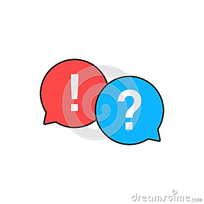 Check mark icon set. Green OK or V tick, red X, exclamation mark, Question mark. Approval signs. Check list, test, quiz. Vector Vector Illustration