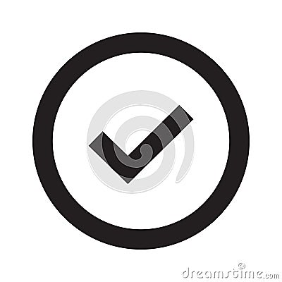 Check Mark Icon Vector, Checkmark Icon, Approved Symbol, Confirmation Sign, Design Elements, Checklist, Positive Thinking Sign, Stock Photo