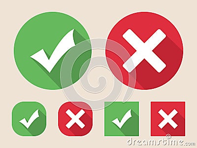 Check mark icons Vector Illustration