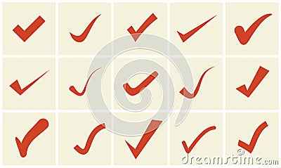 Check mark icons Vector Illustration