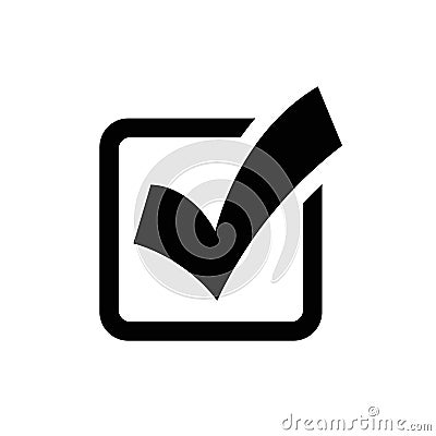 Check Mark Isolated Icon. Checklist button icon. Check mark, tick vector icon. Checkmark Icon Vector. Checklist check Vector Illustration