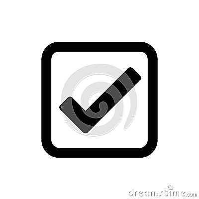 Check Mark Isolated Icon. Checklist button icon. Check mark, tick vector icon. Checkmark Icon Vector. Checklist check Vector Illustration