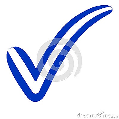 Check mark style Israel flag symbol elections, voting and approval Vector Illustration