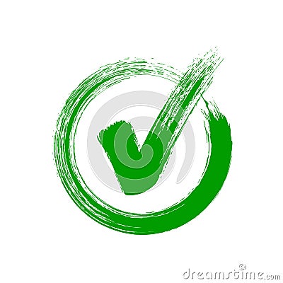 Check mark. Tick icon grunge style - stock vector Stock Photo