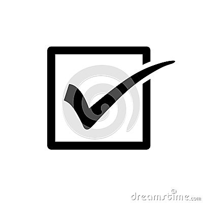 Check Mark or Tick in Box No. 2 Vector Illustration