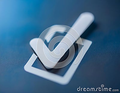 Check mark used to indicate correctness, accuracy, and validation Stock Photo
