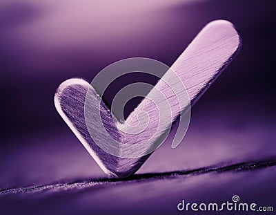 Check mark used to indicate correctness, accuracy, and validation Stock Photo