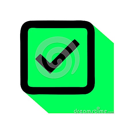 Check mark vector icon. check mark editable stroke. check mark linear symbol Vector Illustration