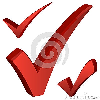check marks 3D Stock Photo
